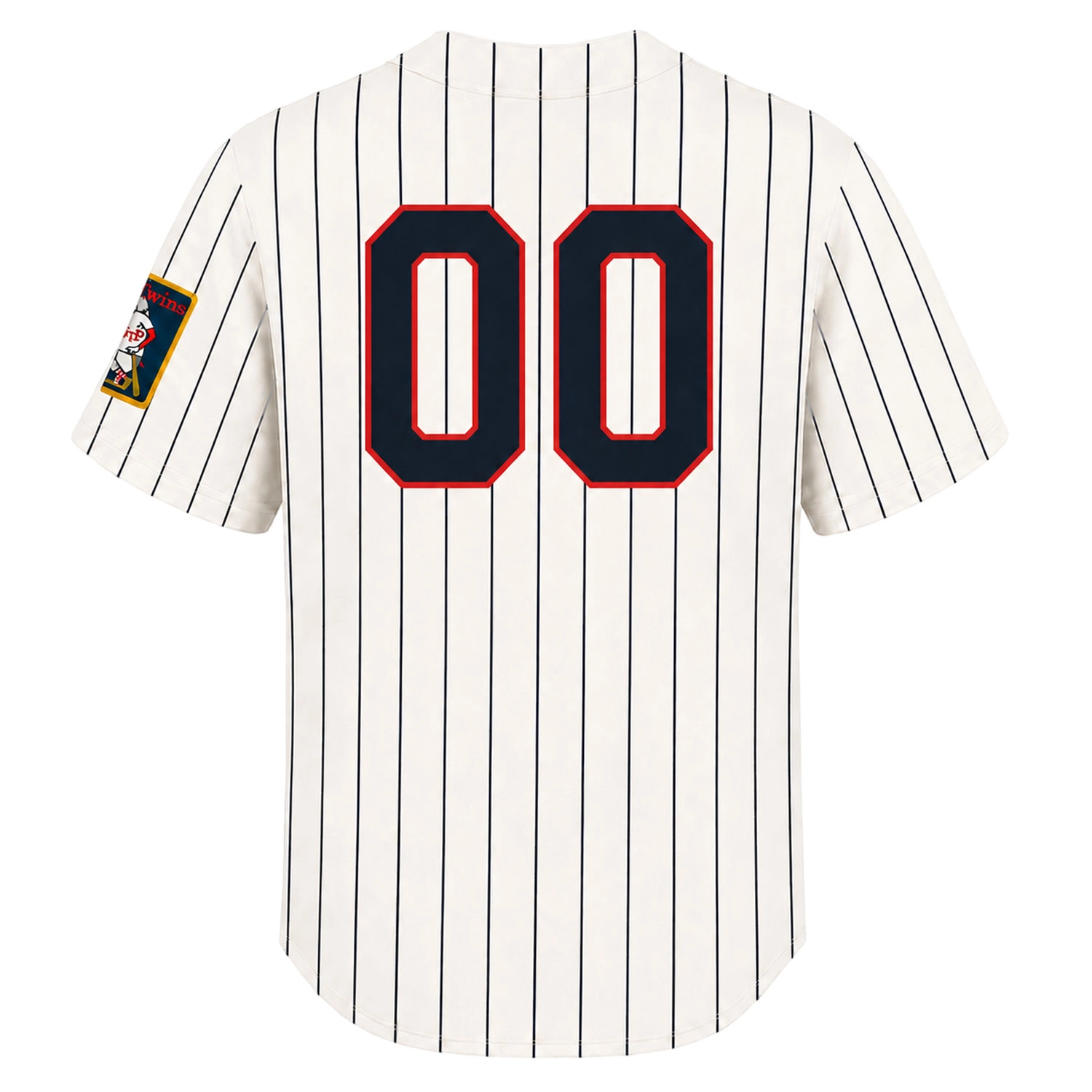 Minnesota Twins Cream Custom Jersey Dynamic Pinstripe