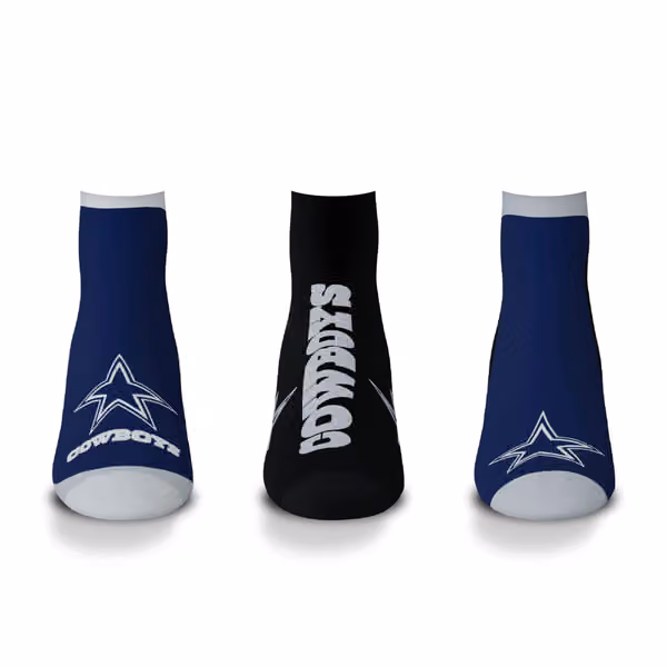 Dallas Cowboys No Show NFL Socks 3-Pack view 2