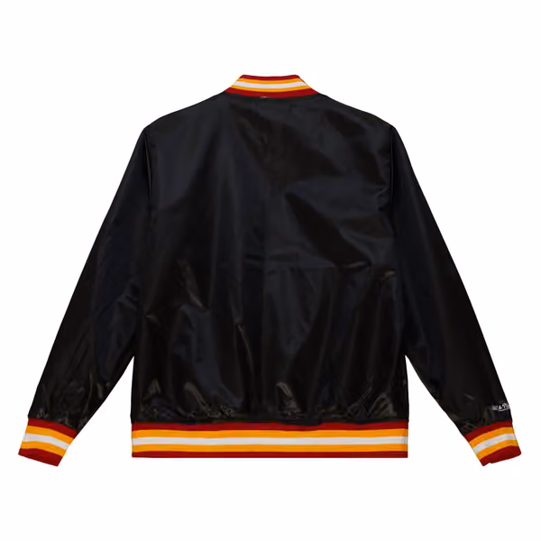 Atlanta Hawks Slap Sticker Reversible Lightweight Satin NBA Jacke Black view 5