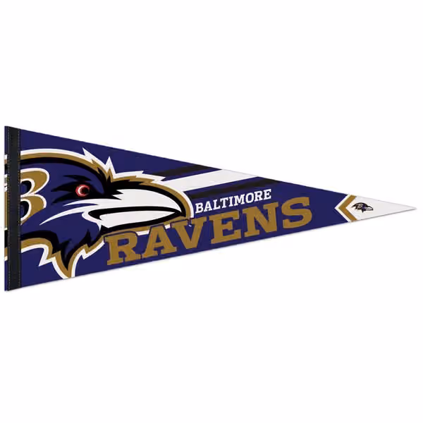 Baltimore Ravens Big Logo Premium Football NFL Pennant view 1