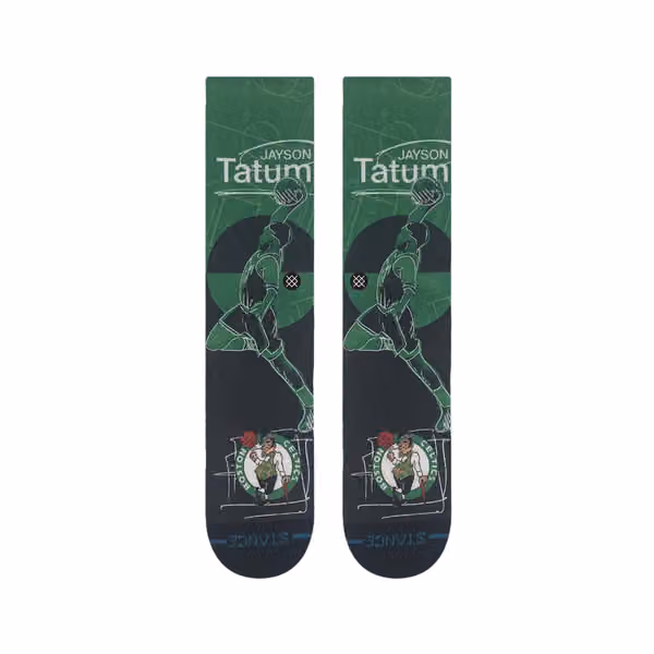 Jayson Tatum Boston CelticsStance Pasted Crew Socks view 3