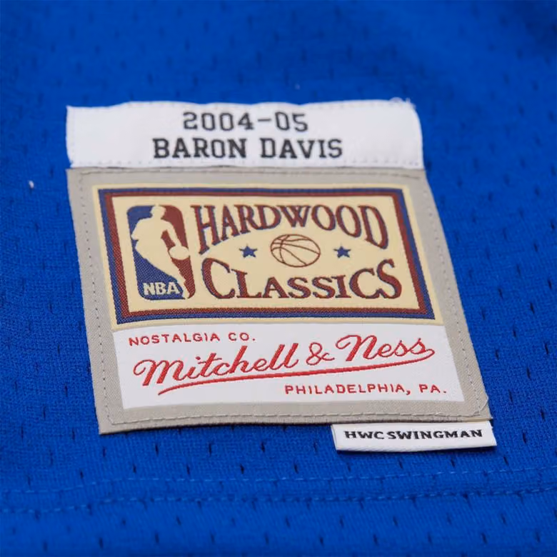 Baron Davis #5 Golden State Warriors 2004-05 Swingman NBA Jersey Blue view 3