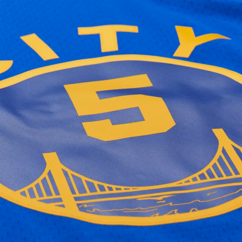 Baron Davis #5 Golden State Warriors 2004-05 Swingman NBA Jersey Blue view 5