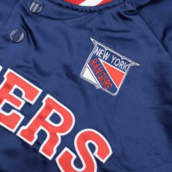 New York Rangers Mitchell & Ness Lightweight Satin NHL Jacket view 3
