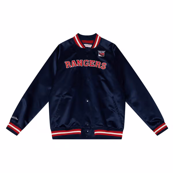 New York Rangers Mitchell & Ness Lightweight Satin NHL Jacket view 1
