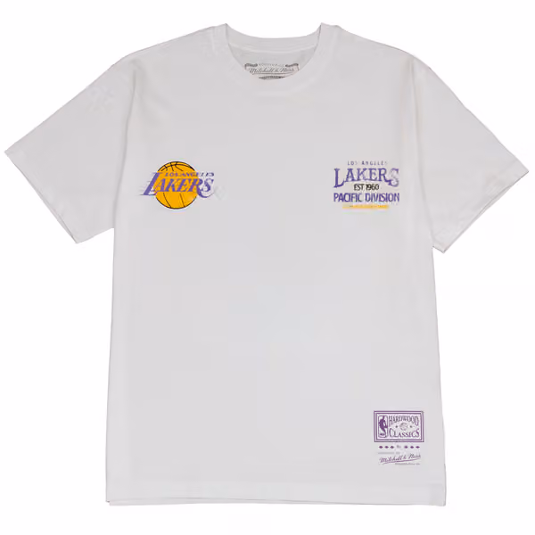 Los Angeles Lakers Full Court Pressed NBA T-Shirt White view 2