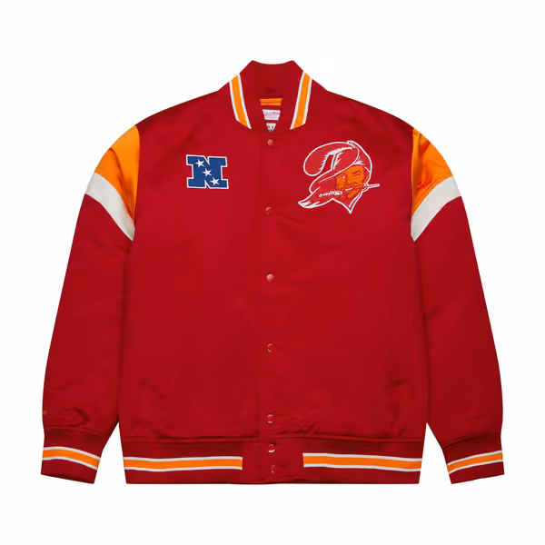 Tampa Bay Buccaneers Mitchell & Ness Heavyweight Satin NFL Jacket view 1