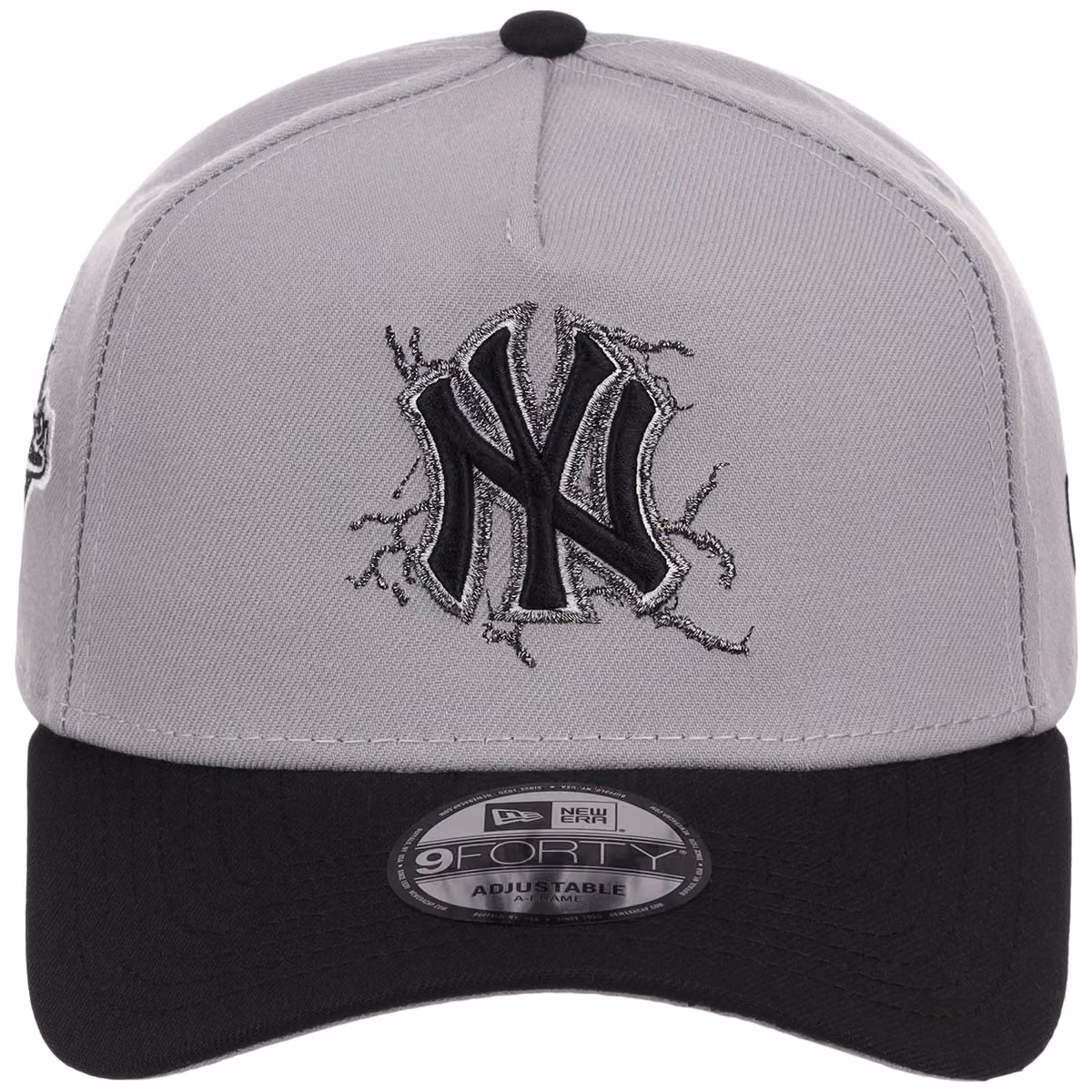 New York Yankees Concrete New Era 9FORTY A-Frame detail view