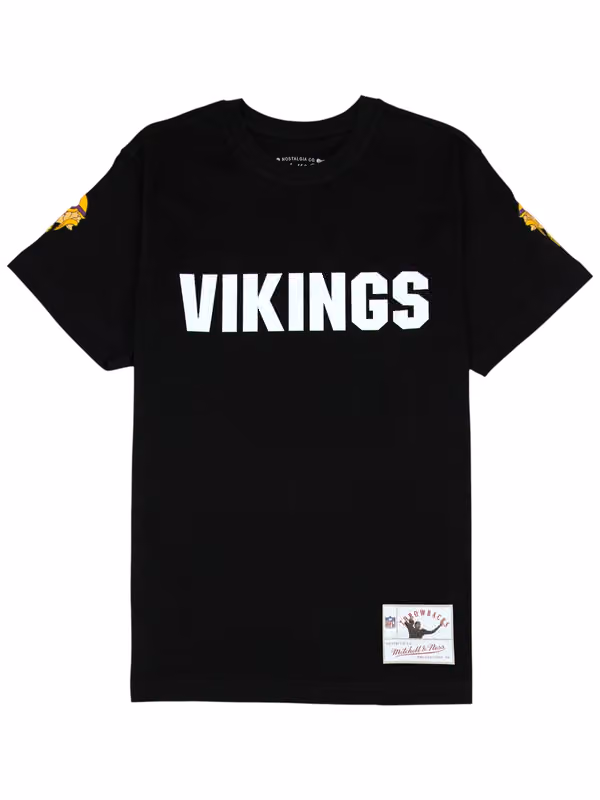 Randy Moss #84 Minnesota Vikings Wordmark Player NFL T-Shirt Black view 2