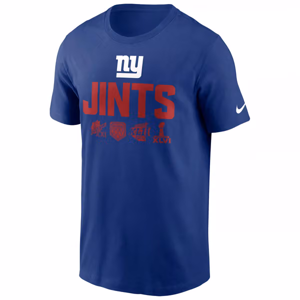 New York Giants JINTS Nike Essential NFL T-Shirt Blue view 1