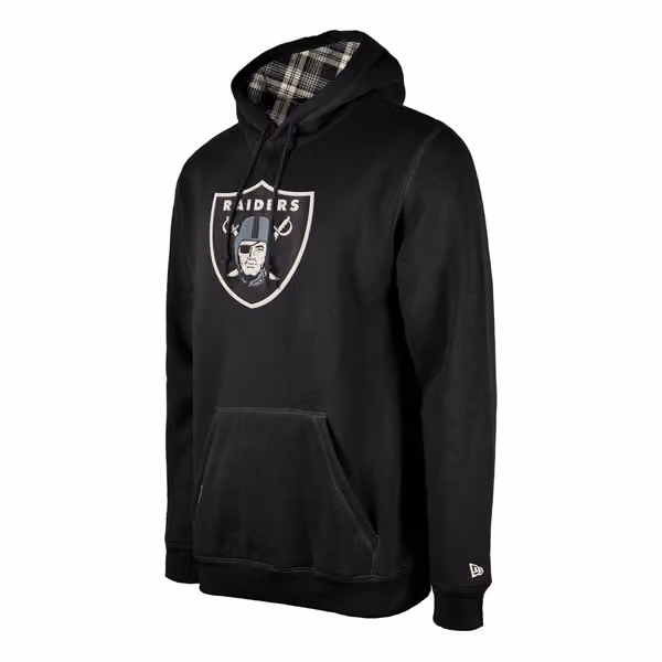 Las Vegas Raiders Plaid 2024 New Era 3rd Down NFL Hoodie Black view 5