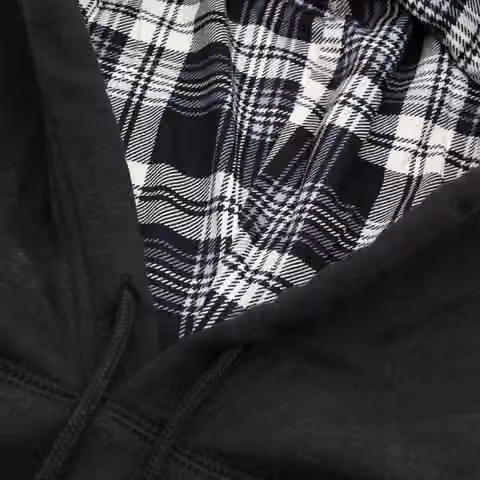 Las Vegas Raiders Plaid 2024 New Era 3rd Down NFL Hoodie Black view 4