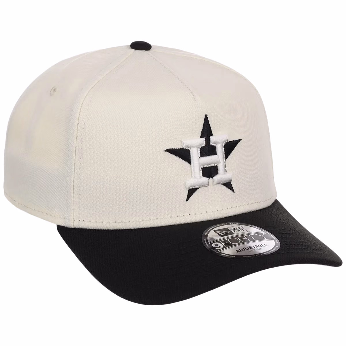 Houston Astros MLB Chrome x Black FASHION CORE New Era 9FORTY A-Frame front view