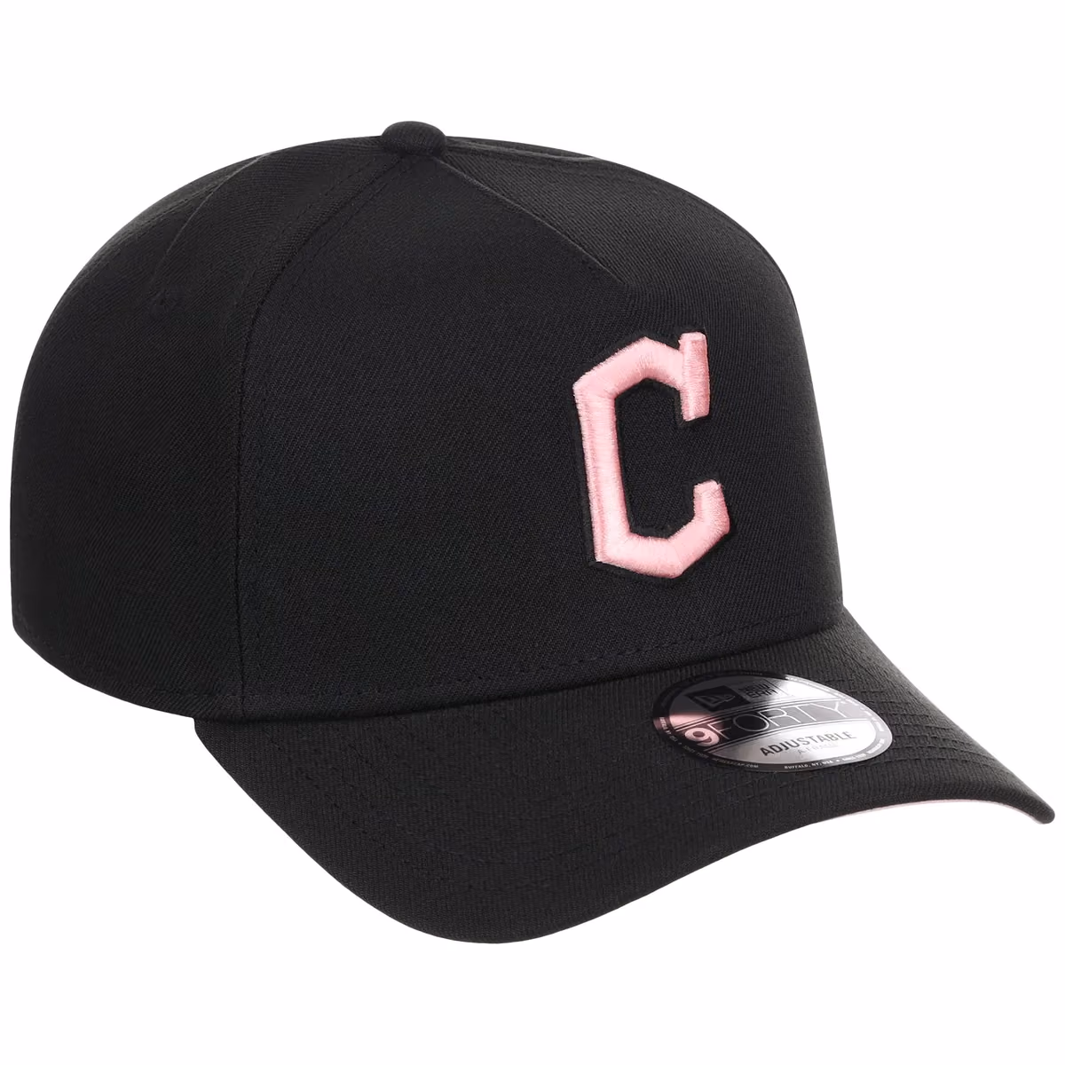 Cleveland Guardians MLB Black x Pink FASHION CORE New Era 9FORTY A-Frame front view