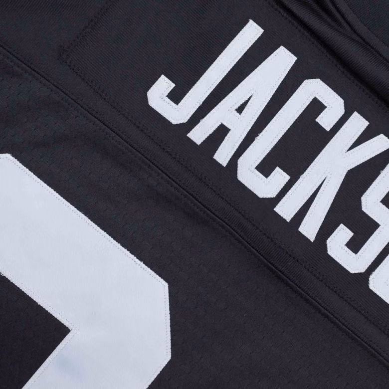 Bo Jackson #34 Los Angeles Raiders Mitchell & Ness Throwback NFL Jersey Black view 4