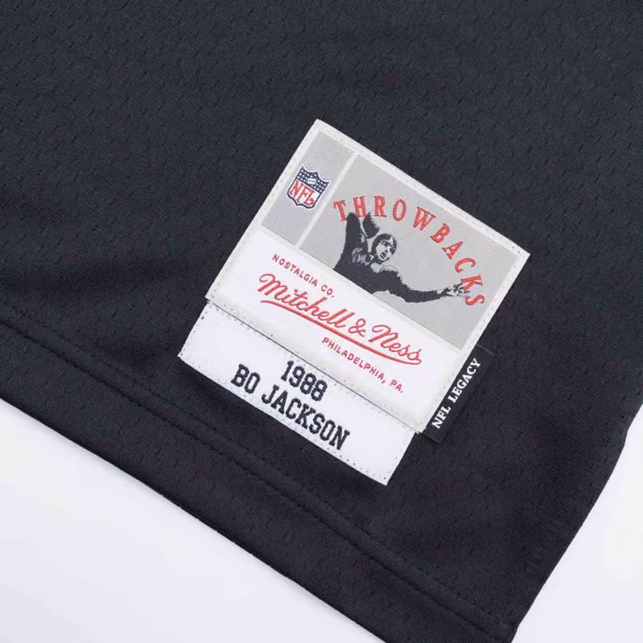 Bo Jackson #34 Los Angeles Raiders Mitchell & Ness Throwback NFL Jersey Black view 3