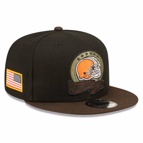 Cleveland Browns 2022 NFL On-Field Salute to Service New Era 9FIFTY Snapback Cap product photo