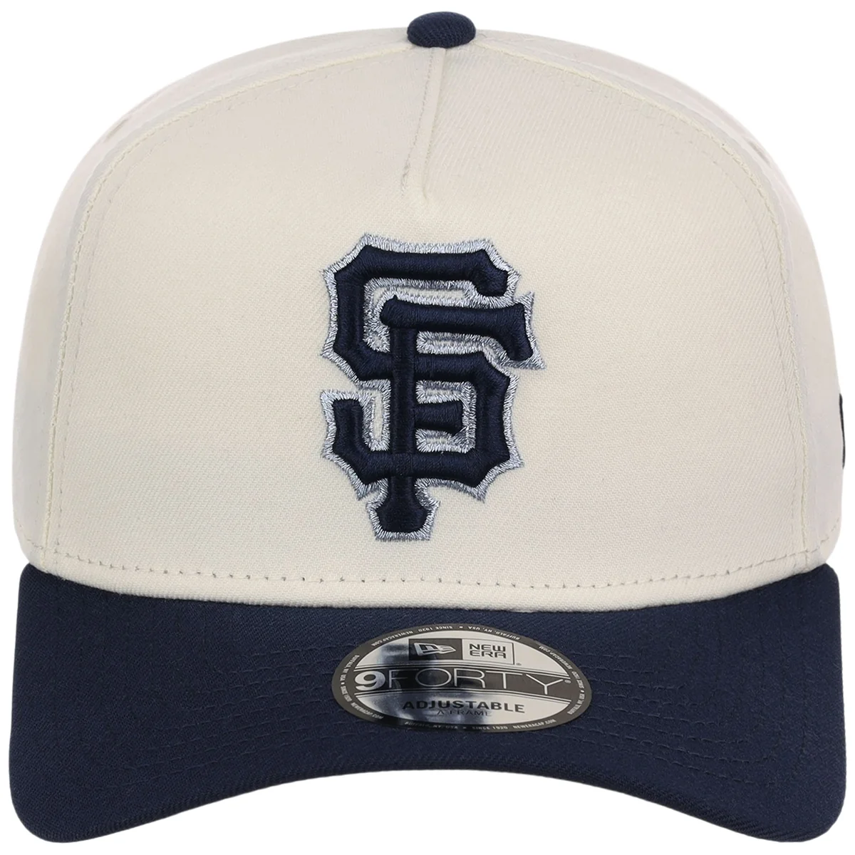 San Francisco Giants MLB Chrome x Navy FASHION CORE New Era 9FORTY A-Frame detail view