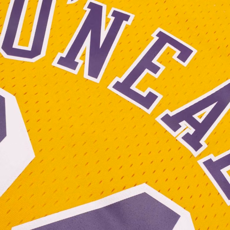 Shaq O'Neal #34 Los Angeles Lakers 1996-97 Swingman NBA Jersey Yellow view 5
