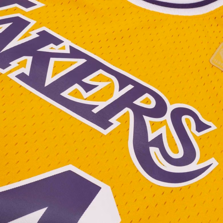 Shaq O'Neal #34 Los Angeles Lakers 1996-97 Swingman NBA Jersey Yellow view 4