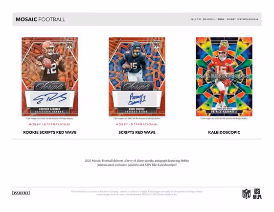 2025 Panini Mosaic Football International Hobby Box view 3