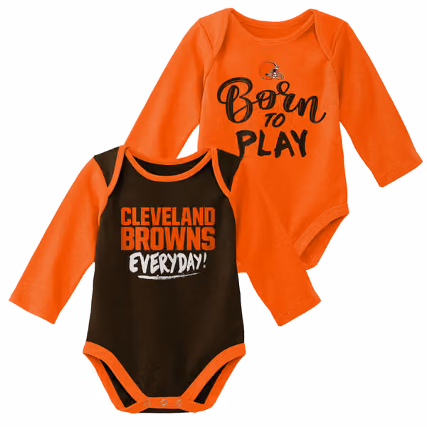 Cleveland Browns Born to Play NFL Baby Bodysuit Set (2-Piece) view 1