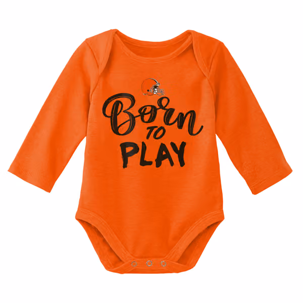 Cleveland Browns Born to Play NFL Baby Bodysuit Set (2-Piece) view 3