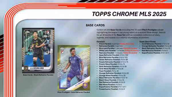 2025 Topps Chrome MLS Soccer Hobby Box view 3