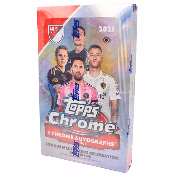 2025 Topps Chrome MLS Soccer Hobby Box view 1