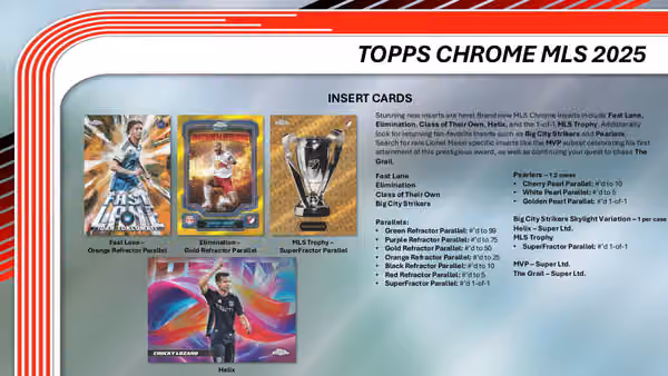 2025 Topps Chrome MLS Soccer Hobby Box view 4