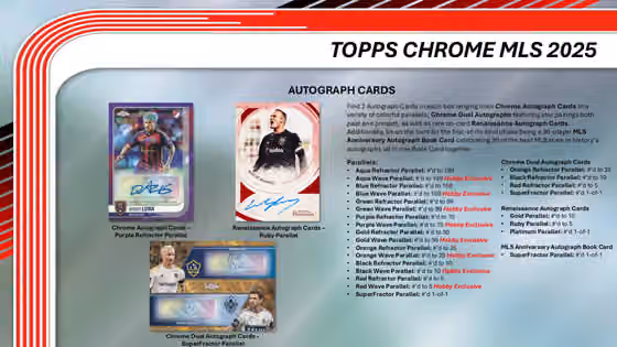 2025 Topps Chrome MLS Soccer Hobby Box view 5