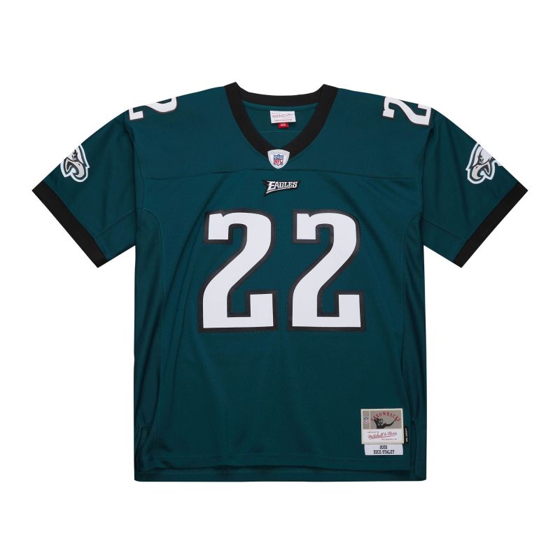 Deuce Staley #22 Philadelphia Eagles 2002 Legacy Throwback NFL Jersey Green view 2