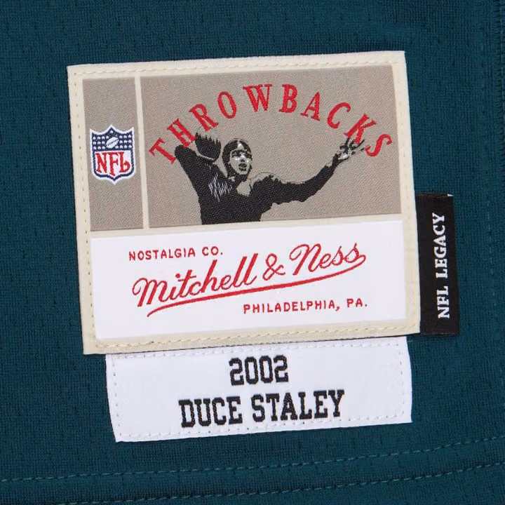 Deuce Staley #22 Philadelphia Eagles 2002 Legacy Throwback NFL Jersey Green view 3
