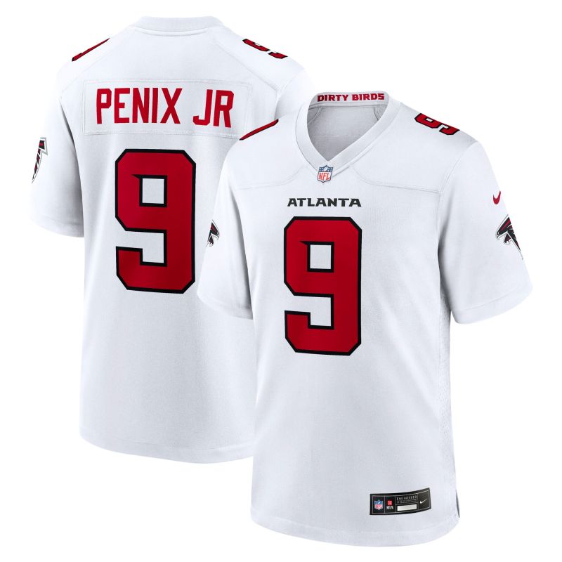 Michael Penix Jr. #9 Atlanta Falcons 2026 Game NFL Jersey White view 1