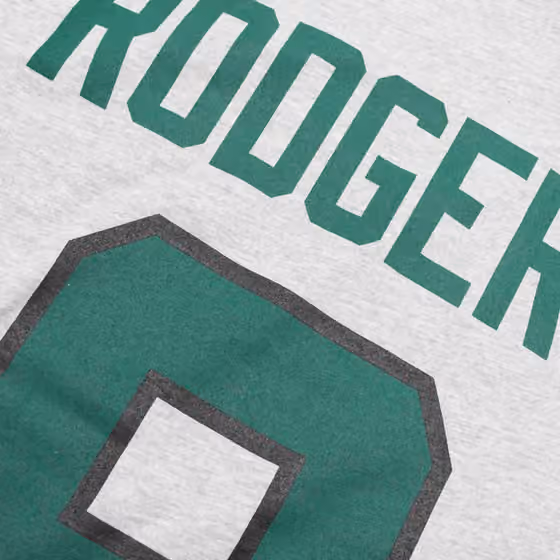 Aaron Rodgers #8 New York Jets Player NFL T-Shirt Gray view 4