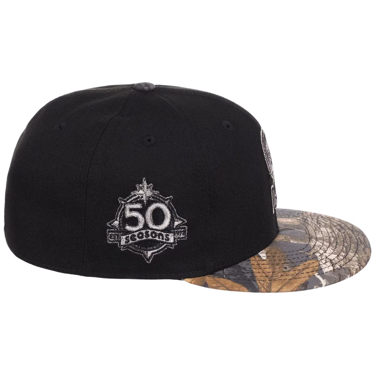 Seattle Mariners MLB Black Realtree Metallics New Era 59FIFTY detail view