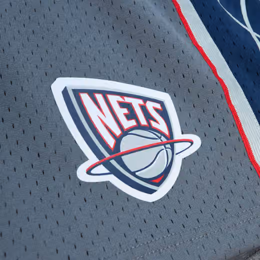 New Jersey Nets 2004-05 Mitchell & Ness Swingman Alternate NBA Shorts Grey view 3
