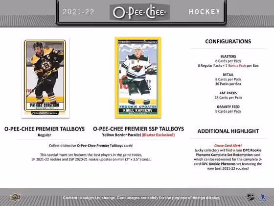 2021/22 Upper Deck O-Pee-Chee Hockey Retail 36-Pack Box NHL view 3