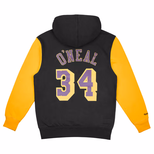 Shaquille O'Neal #34 Los Angeles Lakers N&N Player NBA Hoodie Black view 2
