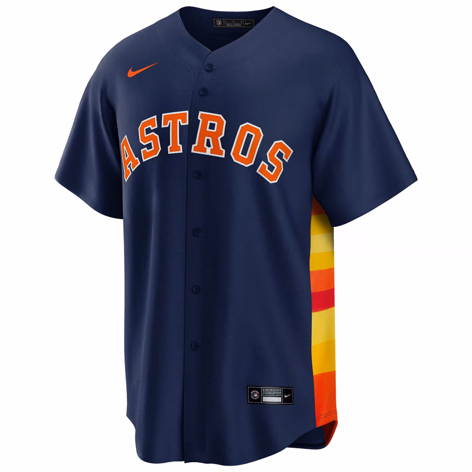 Houston Astros Official Alternate MLB Jersey Navy view 1