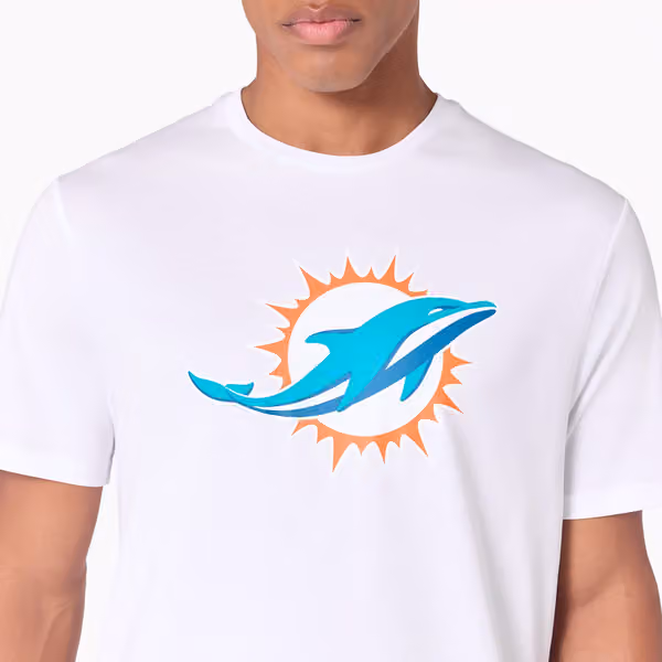 Miami Dolphins Team Logo Football NFL T-Shirt view 6