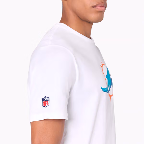 Miami Dolphins Team Logo Football NFL T-Shirt view 3