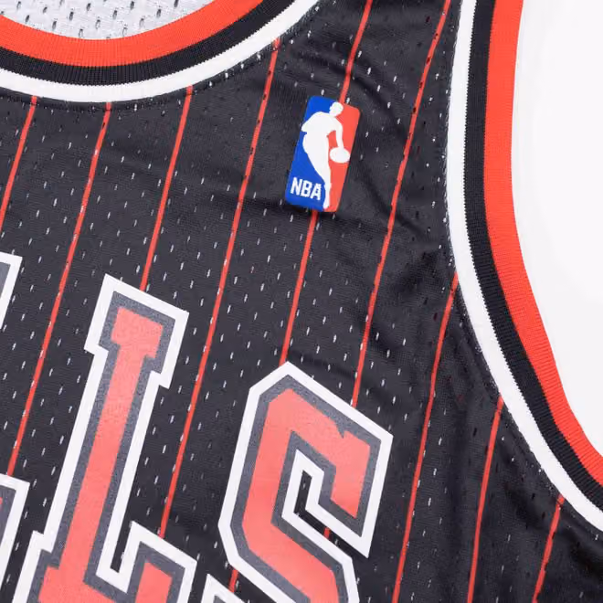 Steve Kerr #25 Chicago Bulls 1995-96 Swingman NBA Jersey Pinstripe view 5