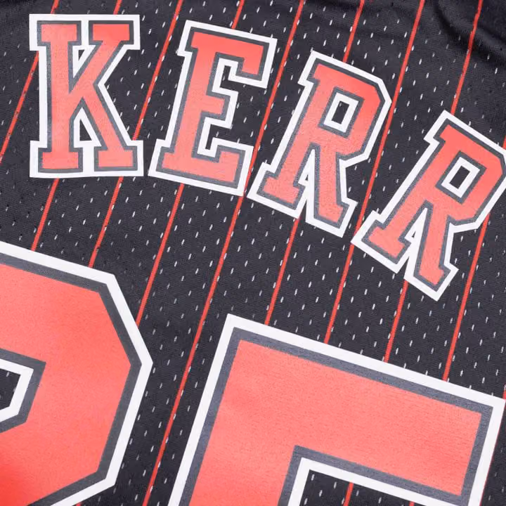 Steve Kerr #25 Chicago Bulls 1995-96 Swingman NBA Jersey Pinstripe view 4