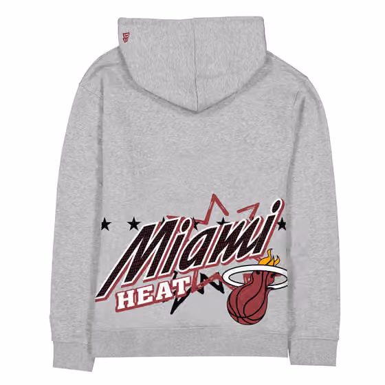Miami Heat Sport Classics Oversized NBA Hoodie Gray view 2