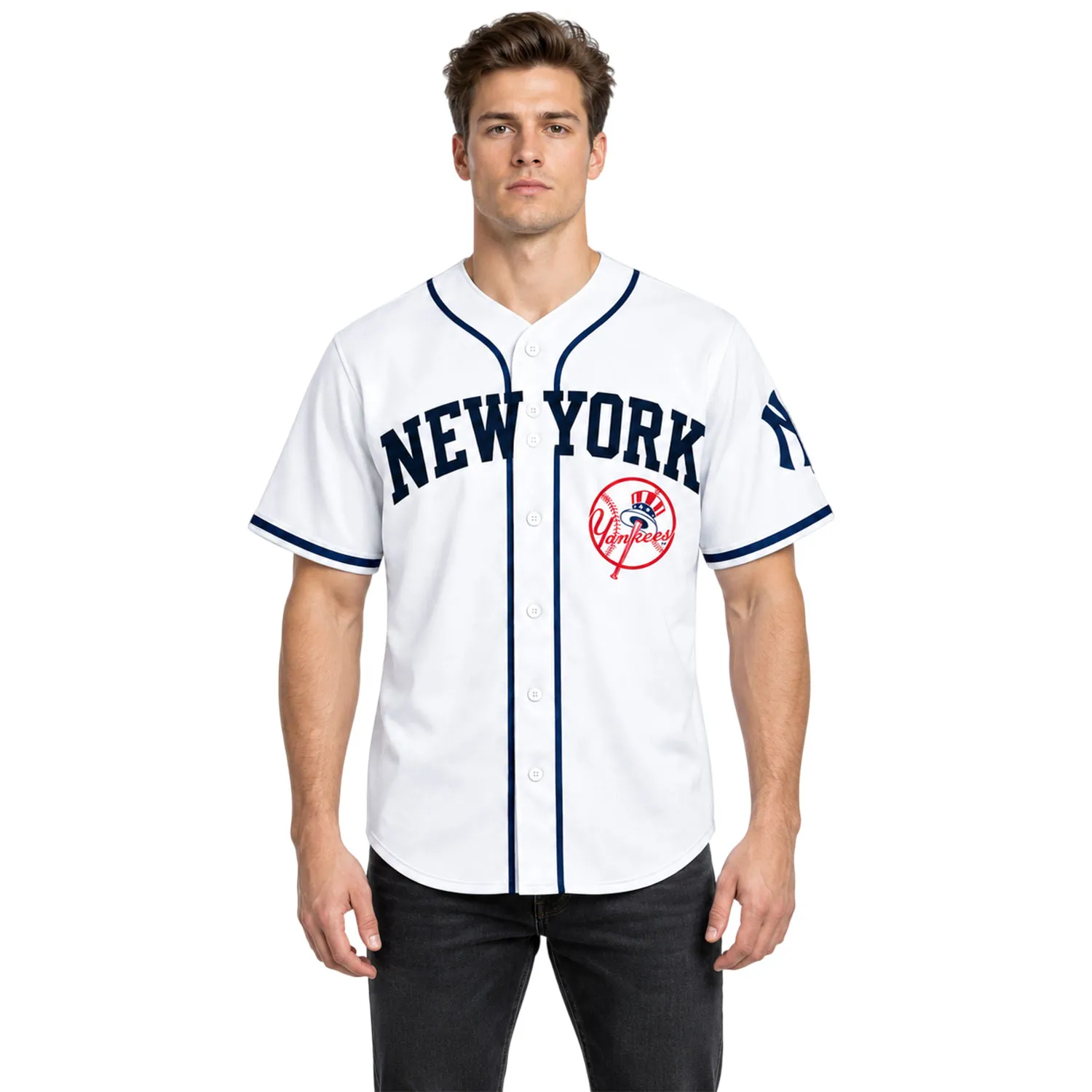 New York Yankees White Jersey Vibrant Fan Apparel Custom