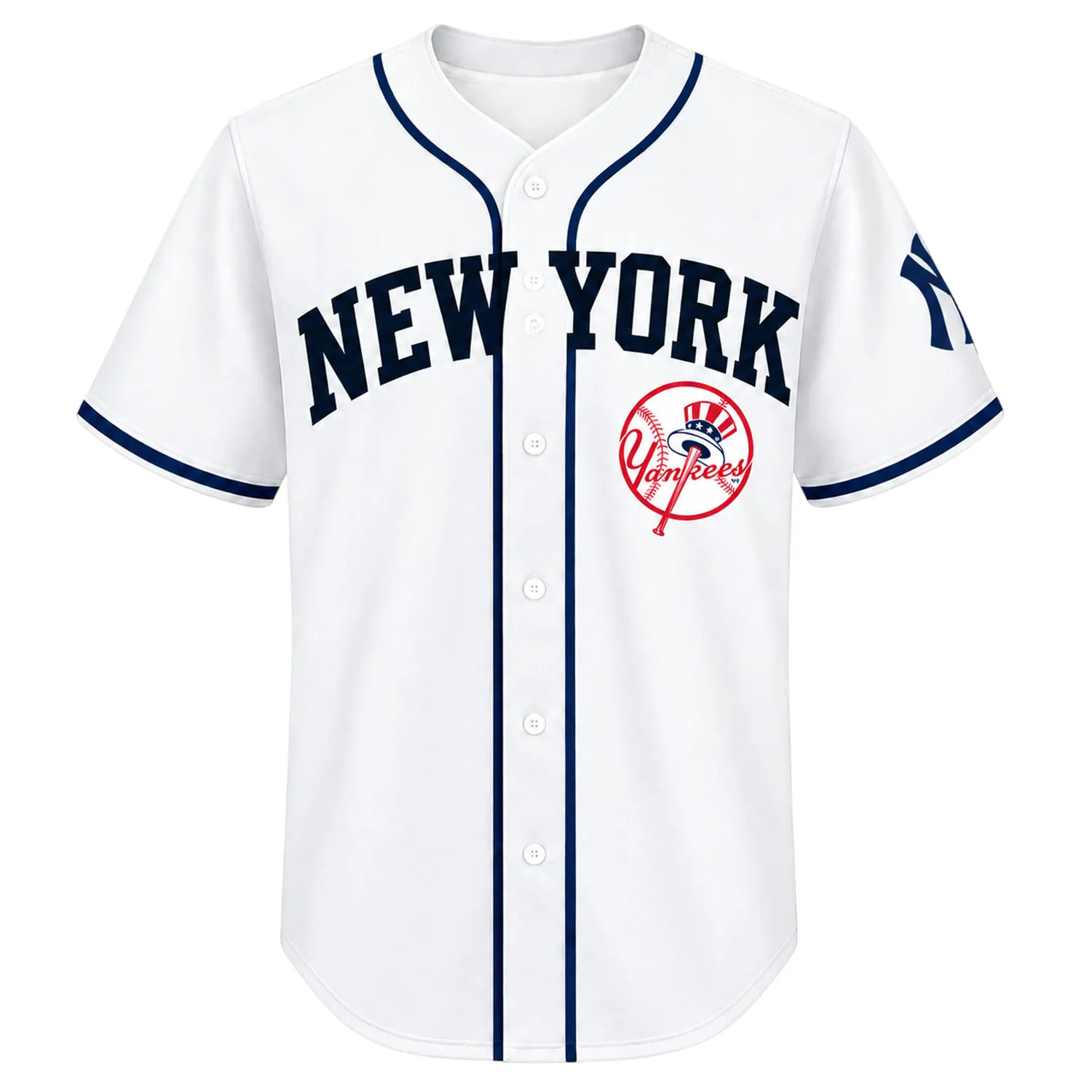 New York Yankees White Jersey Vibrant Fan Apparel Custom