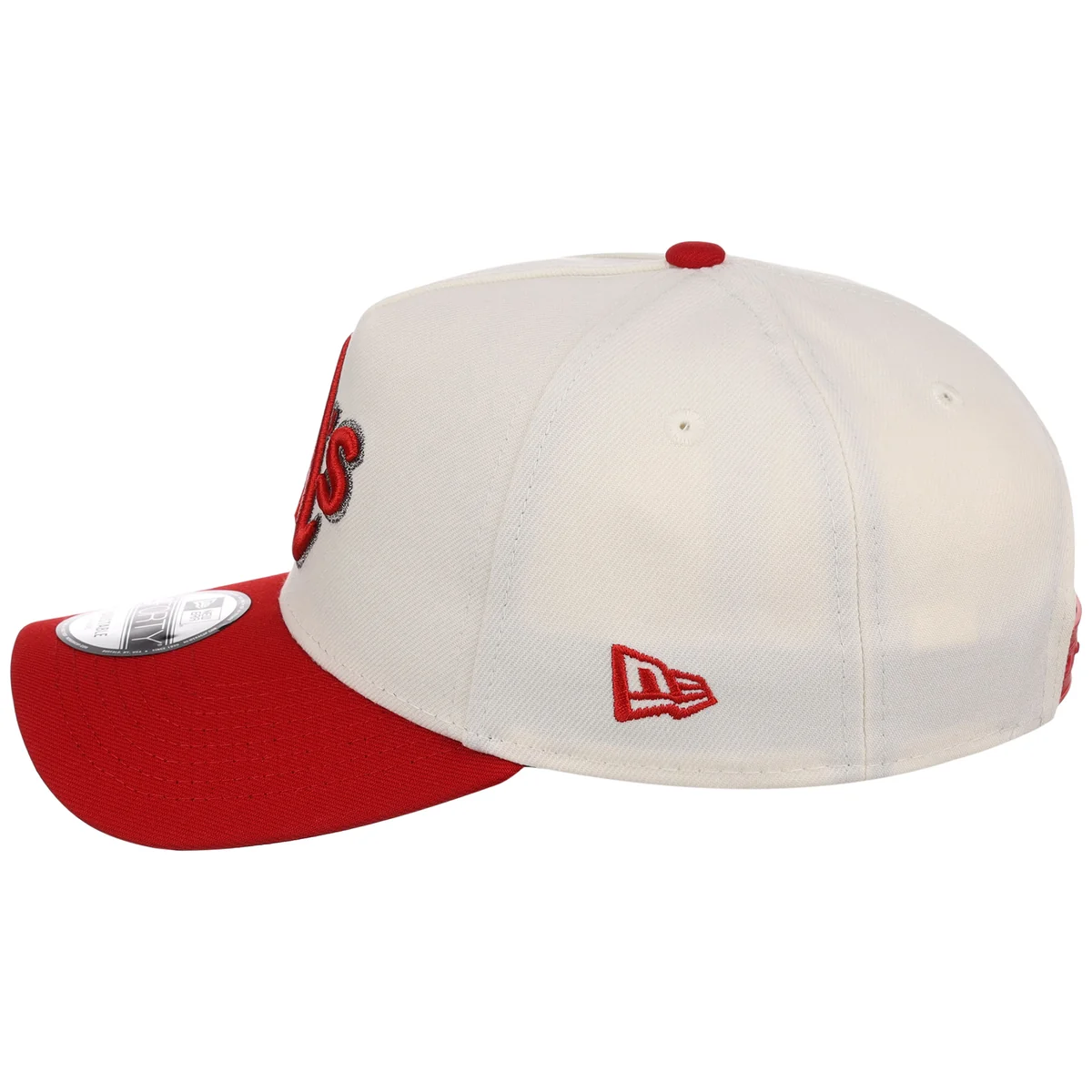 Oakland Athletics MLB Chrome x Red FASHION CORE New Era 9FORTY A-Frame detail view
