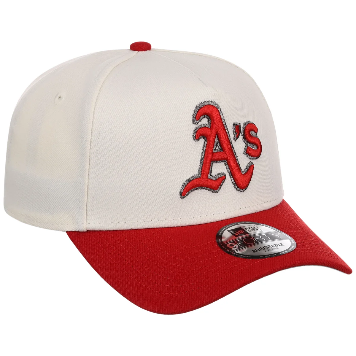 Oakland Athletics MLB Chrome x Red FASHION CORE New Era 9FORTY A-Frame front view