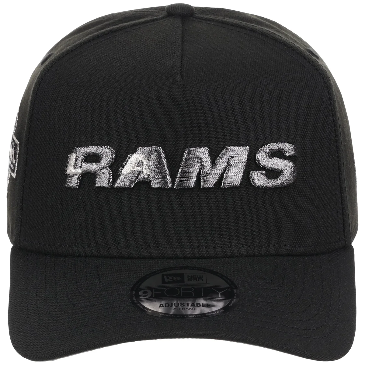 Los Angeles Rams NFL Liquid Titanium New Era 9FORTY detail view